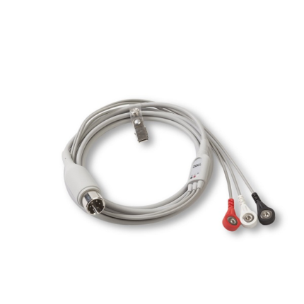 ZOLL 6-foot 3-lead ECG patient cable (8000-0025-02) for AED Pro, M Series, R Series